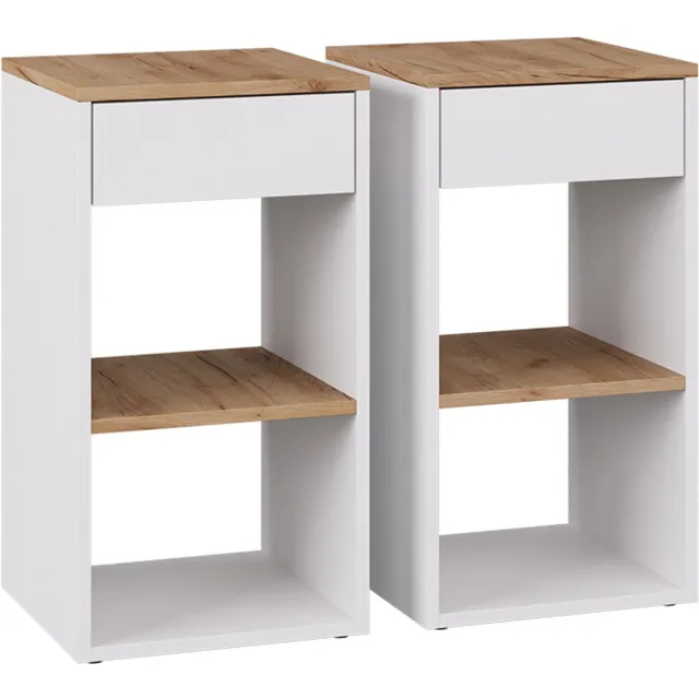 Vicco Dany Nachtkastje – Set van 2 Wit