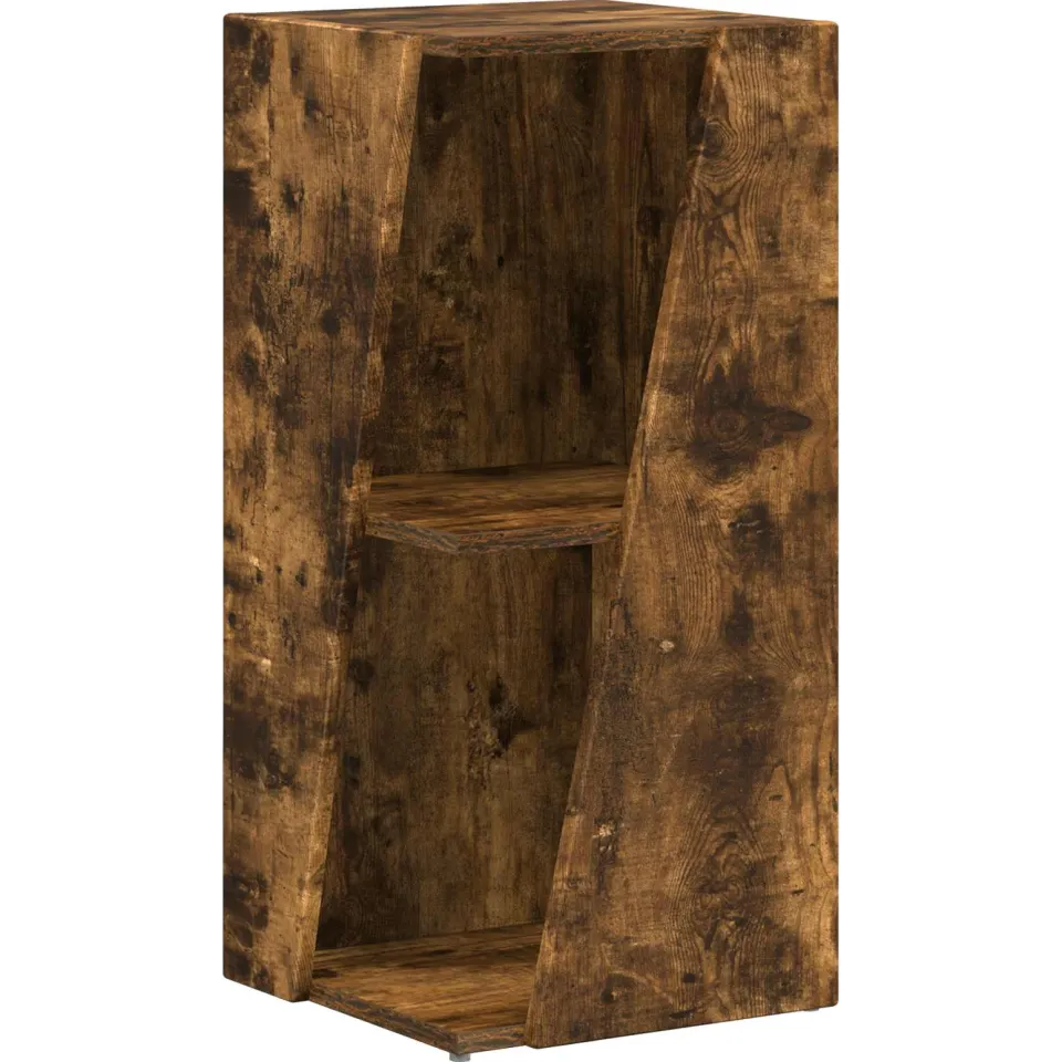 vidaXL Zijplank 33 x 32 x 70,5 cm Bewerkt hout Gerookt eiken, foto 3