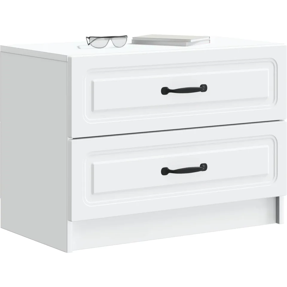 vidaXL Nachtkastje met lade Wit 62 x 34,5 x 44,5 cm Bewerkt hout