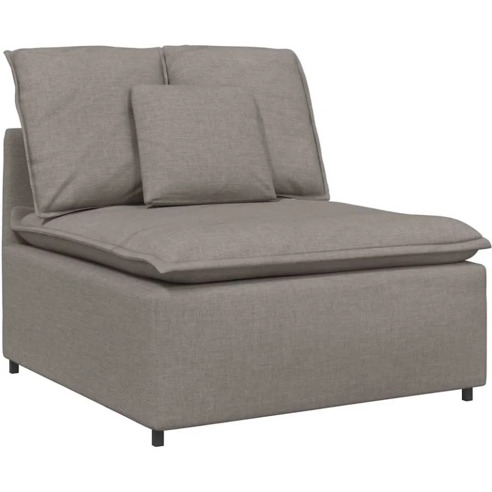 vidaXL Modulaire bank middenmodule met kussens 100 cm taupe, foto 3