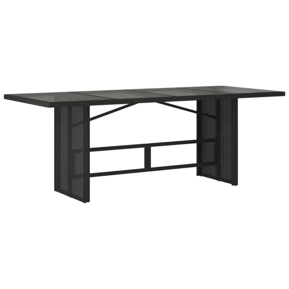 vidaXL 7-delige Tuinset met kussens poly rattan zwart, foto 4