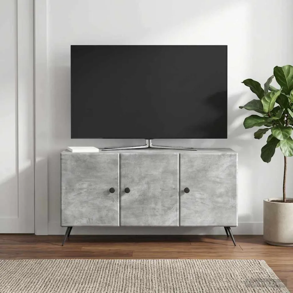 vidaXL Tv-meubel 99 x 34,5 x 50 cm Betongrijs Bewerkt hout grijs, foto 4