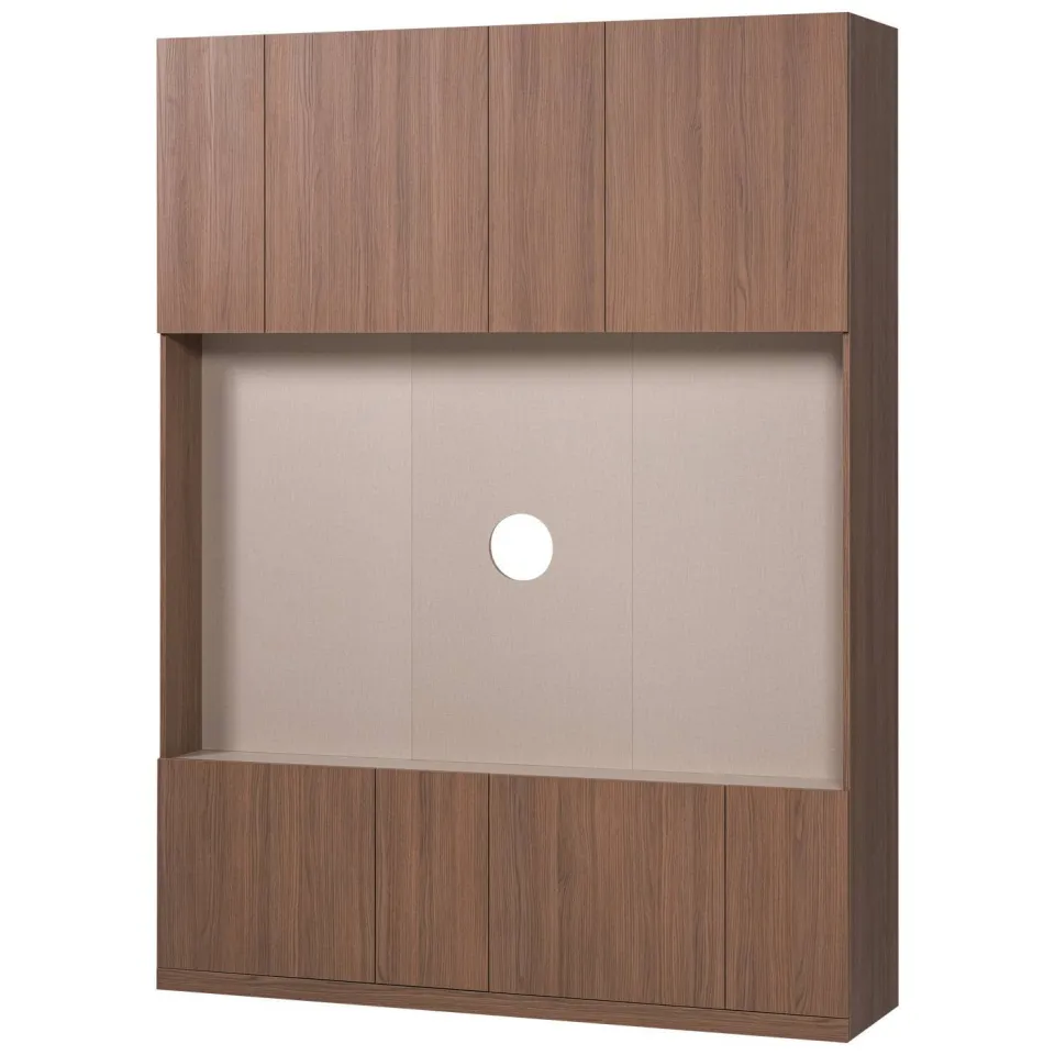 WOOOD Build Tv Opbergkast 160 cm - Eiken Fineer - Naturel - 215x160x41 brown