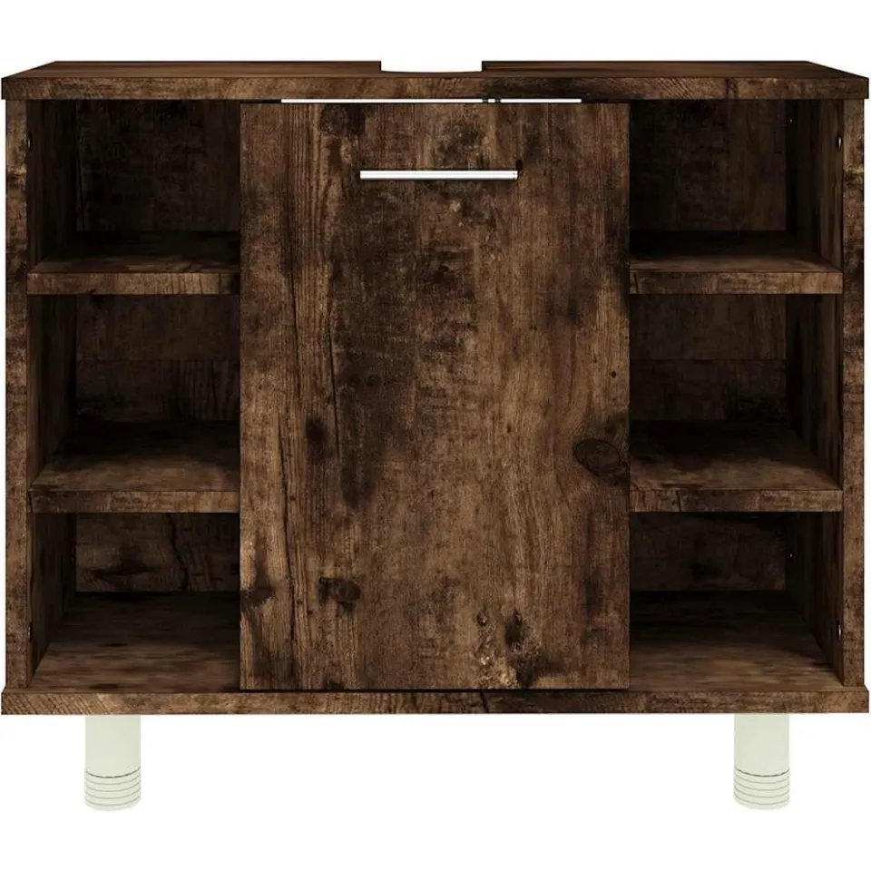 vidaXL Badkamerkast 60x32x53,5 cm bewerkt hout gerookt eikenkleurig, foto 4