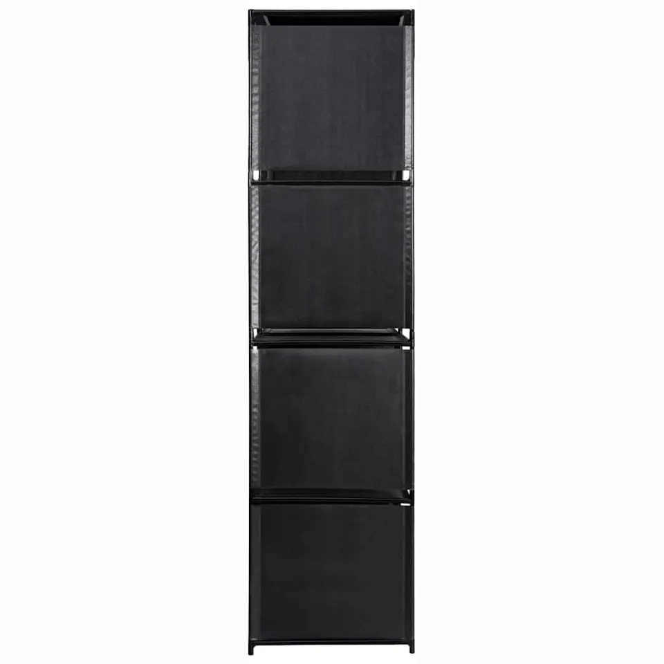 vidaXL Opbergkast trapvormig 130x45x170 cm stof zwart, foto 2