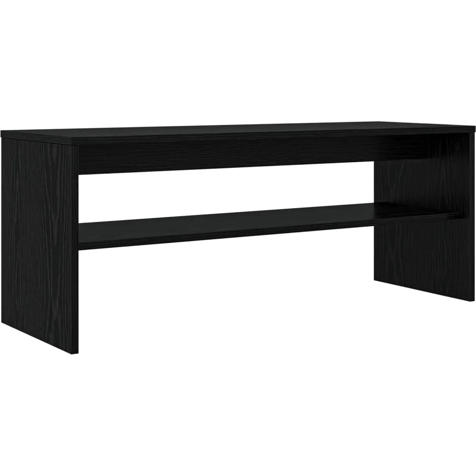 vidaXL TV-kast 100 x 35 x 40 cm Zwart Eiken Bewerkt hout, foto 3