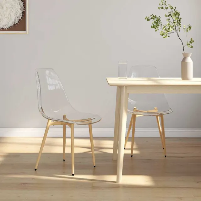 vidaXL Eetkamerstoelen 2 st PET transparant transparent, foto 2