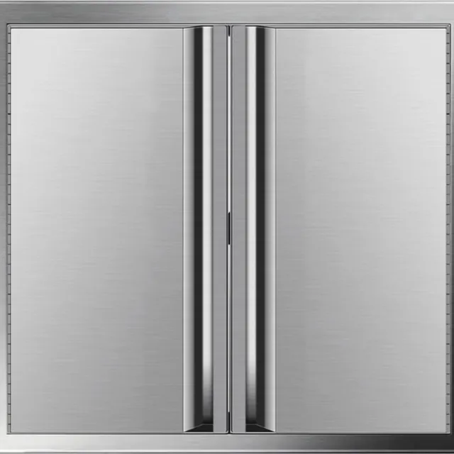 Saphly Buiten keuken deuren 55x55 cm - RVS en Eenvoudig Te Installeren - Voor Dagelijks Gebruik, Thuis en Professioneel Gebruik Zilver