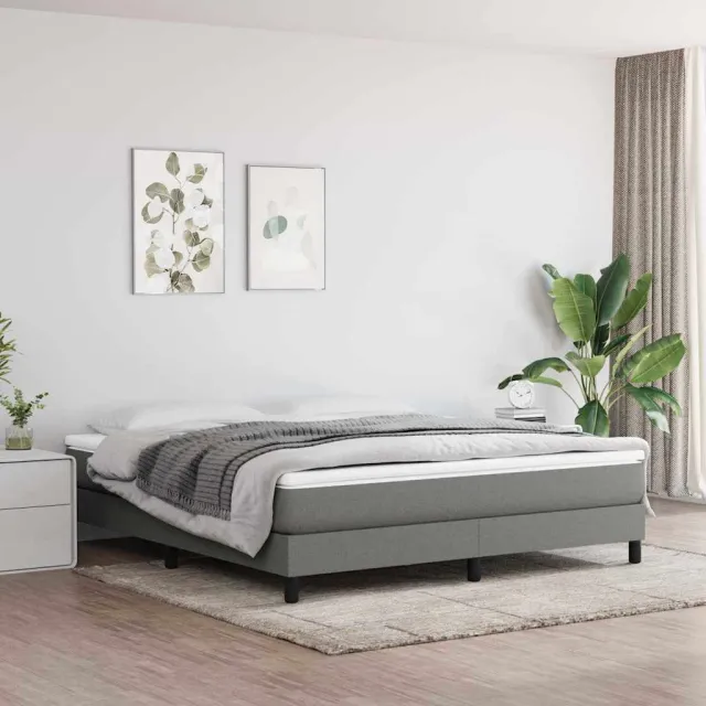 vidaXL Pocketveermatras medium california king 183x213x20 cm donkergrijs