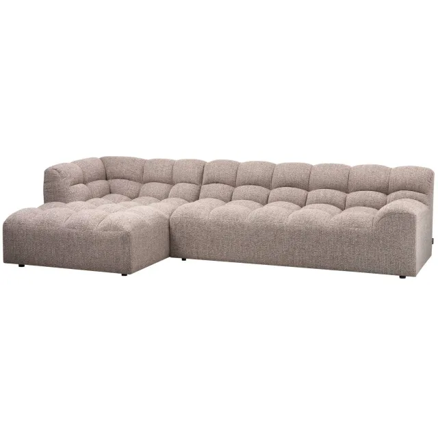 WOOOD Allure Chaise Longue Bank - Stof - Bruin Melange-79x324x165 brown melange