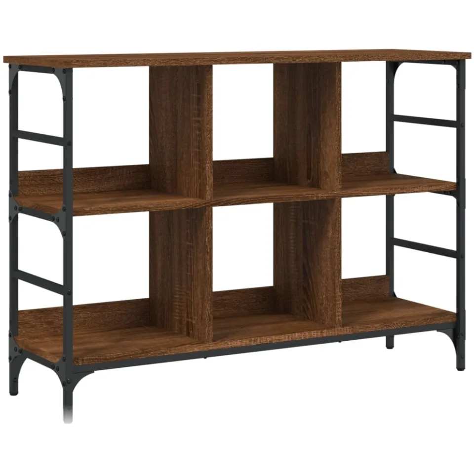 vidaXL Dressoir 102x32x73,5 cm bewerkt hout bruin eikenkleur