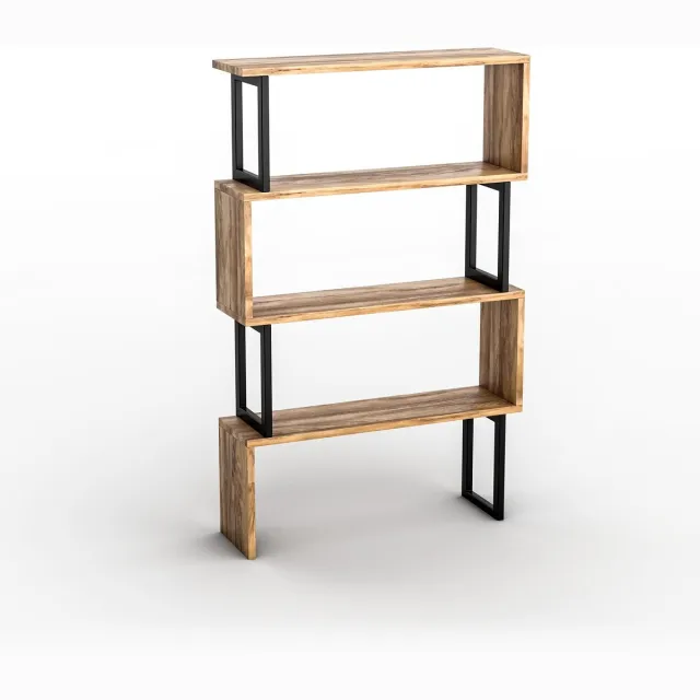 Skye Decor Boekenkast - Stijlvol Walnoot Design - 80x128x22cm - Duurzaam Melamine Materiaal