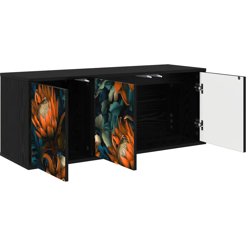 vidaXL Wandgemonteerd tv-meubel LOCHEM 102 x 33 x 40 cm Zwart eiken