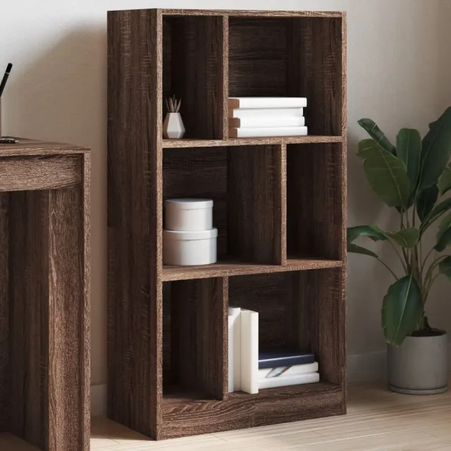 vidaXL Boekenkast 57x28,5x107,5 cm bewerkt hout bruin eikenkleurig, foto 2