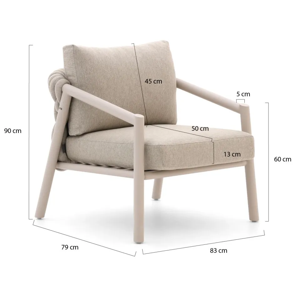 Suns Sato low dining tuinstoel taupe, foto 2