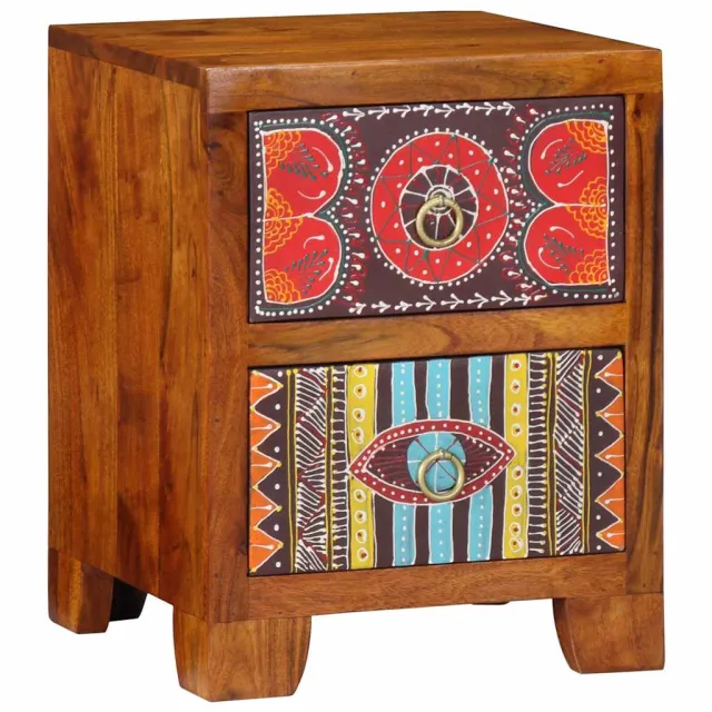 vidaXL Nachtkastje 35x35x45 cm massief acaciahout Bruin