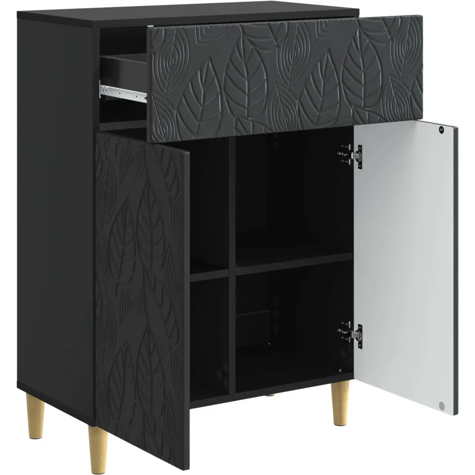 vidaXL Dressoir Zwart 66 x 34,5 x 90 cm Bewerkt hout, foto 4