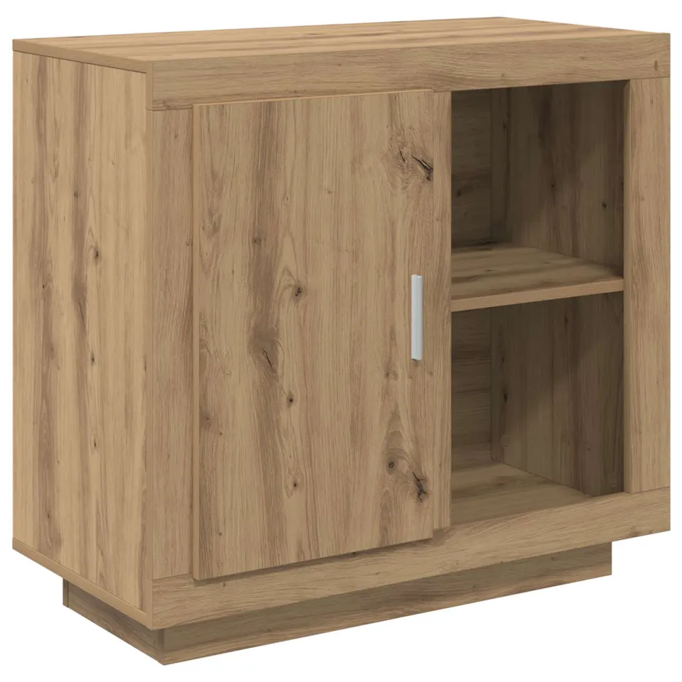 vidaXL Dressoir Artisan Eiken 80 x 40 x 75 cm Bewerkt hout, foto 3