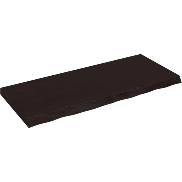 vidaXL Tafelblad 120x50x(2-6)cm behandeld eikenhout donkerbruin