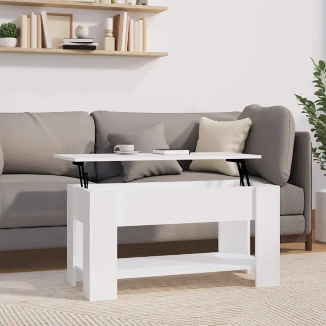 vidaXL Salontafel 101x49x52 cm bewerkt hout wit, foto 2