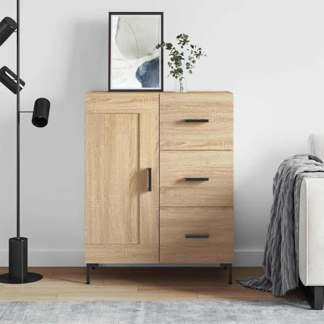 vidaXL Dressoir 69,5x34x90 cm bewerkt hout sonoma eikenkleurig, foto 2