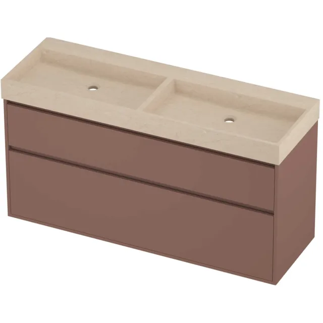 Proline Evoli Badmeubelset Hardsteen Loft 140x46x75 cm Sand Stone Beauty Blush Rosé Goud