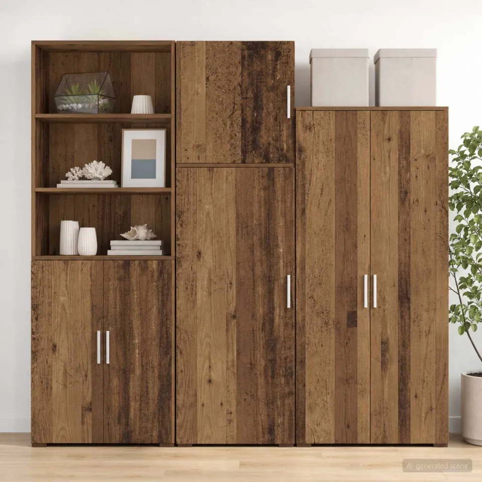 vidaXL Wandkast Oud hout 40 x 42,5 x 40 cm PB bruin, foto 2