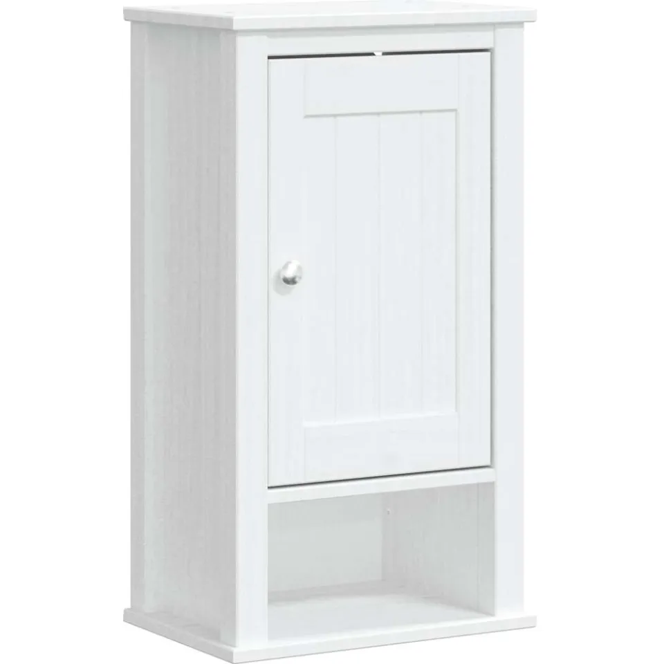 vidaXL Badkamerkast BERG 40x27x71,5 cm massief grenenhout wit
