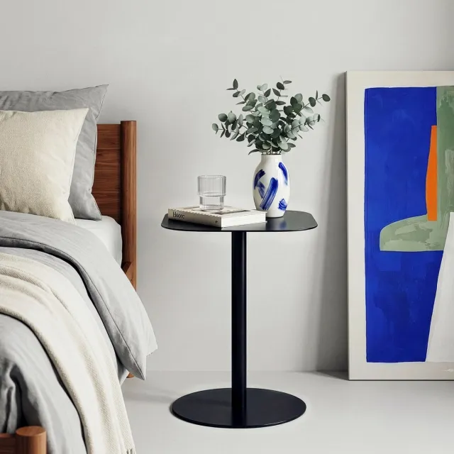 en.casa Bijzettafel Nastätten 50x40x40 cm zwart [en.casa]