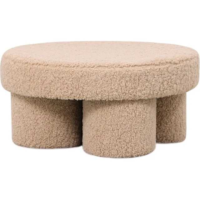 Homebound by Kolony Poef Babette in stof plush beige Multi