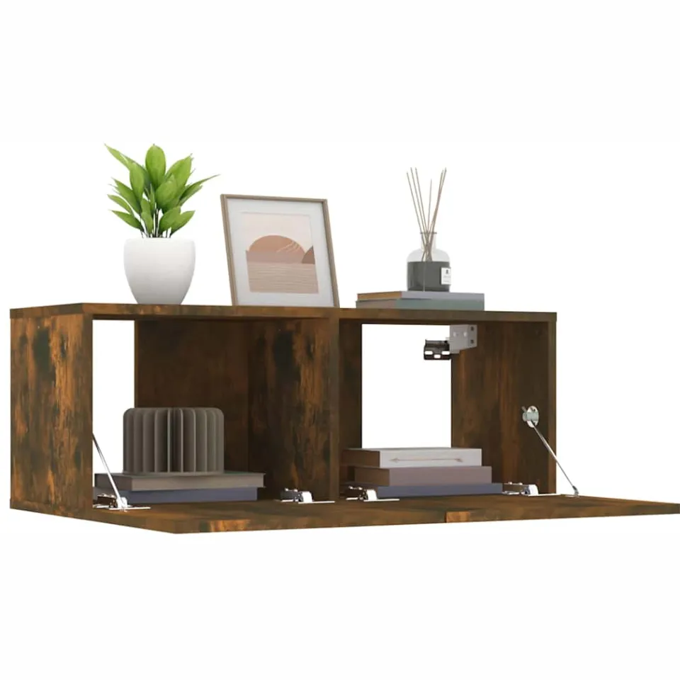 vidaXL Tv-meubelen 2 st 80x30x30 cm bewerkt hout gerookt eikenkleur, foto 4