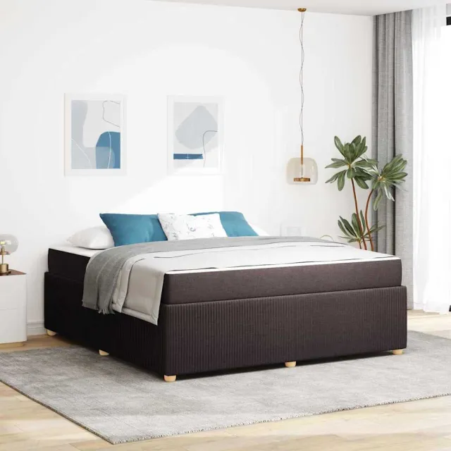 vidaXL Bedframe Donkerbruin 180 x 200 cm Stof