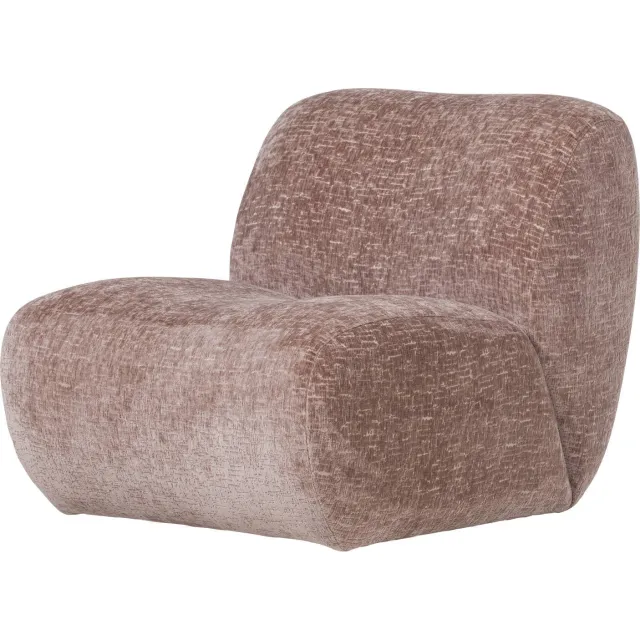 WOOOD Nomu Fauteuil Grove - Chenille - Lichtbruin - 74x76x92 light pink