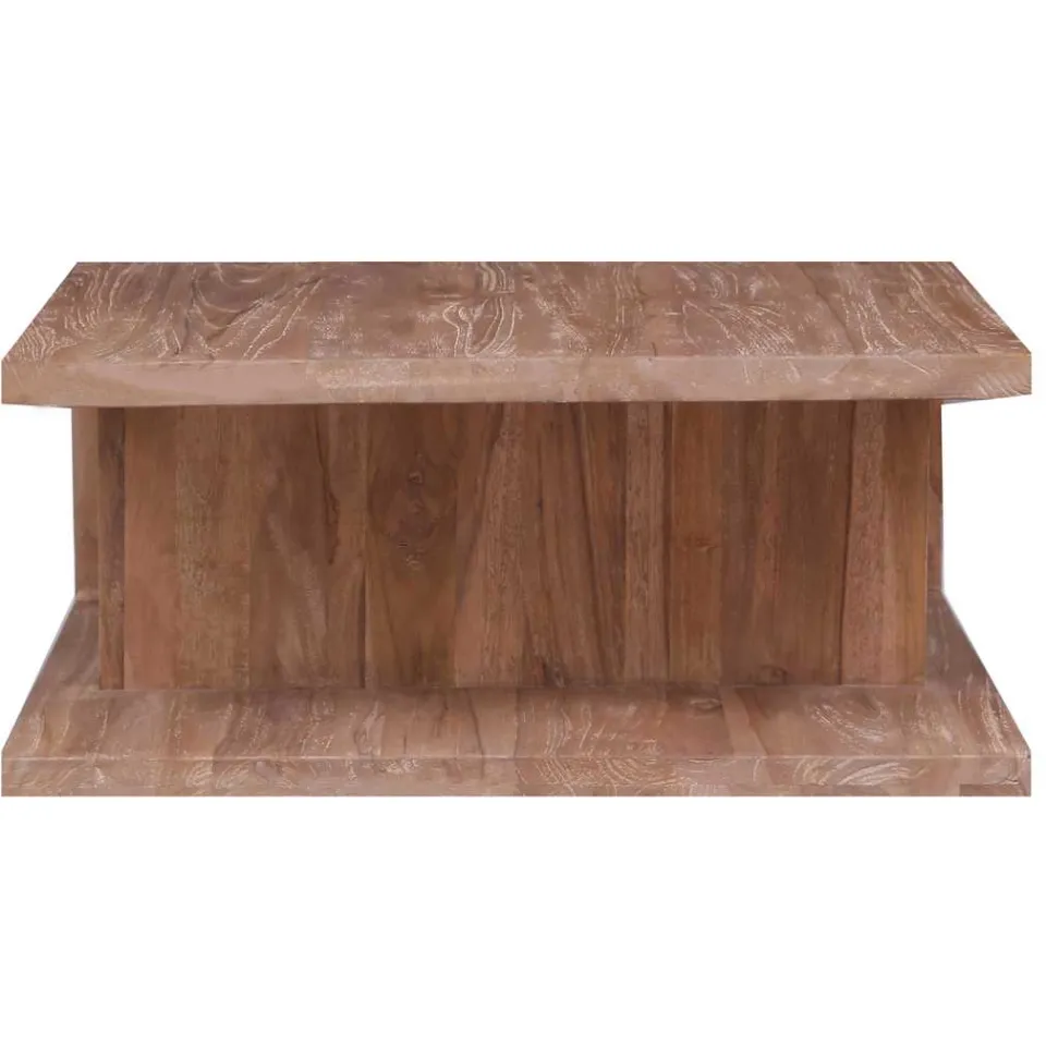 vidaXL Salontafel 70x70x30 cm massief teakhout bruin, foto 4