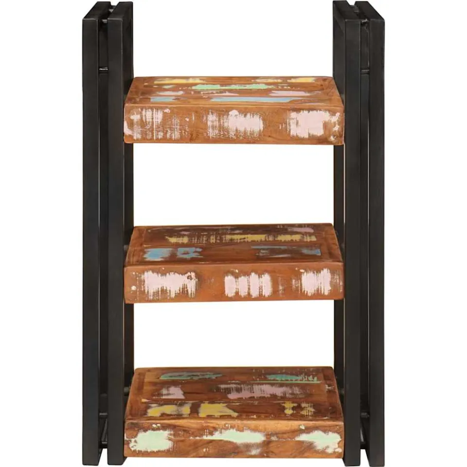 vidaXL Nachtkastje 2 st Bruin en zwart 38 x 33 x 58 cm, foto 2
