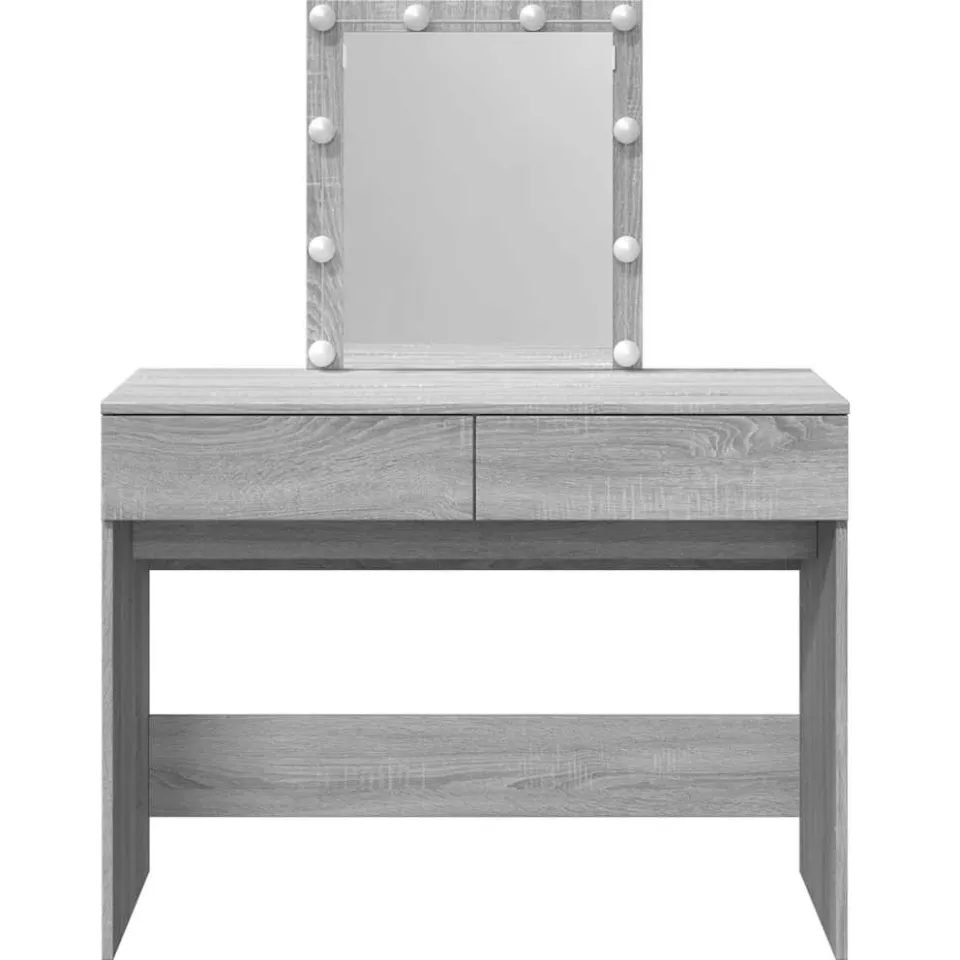 vidaXL Kaptafel met LED-verlichting 100x40x130 cm grijs sonoma, foto 4