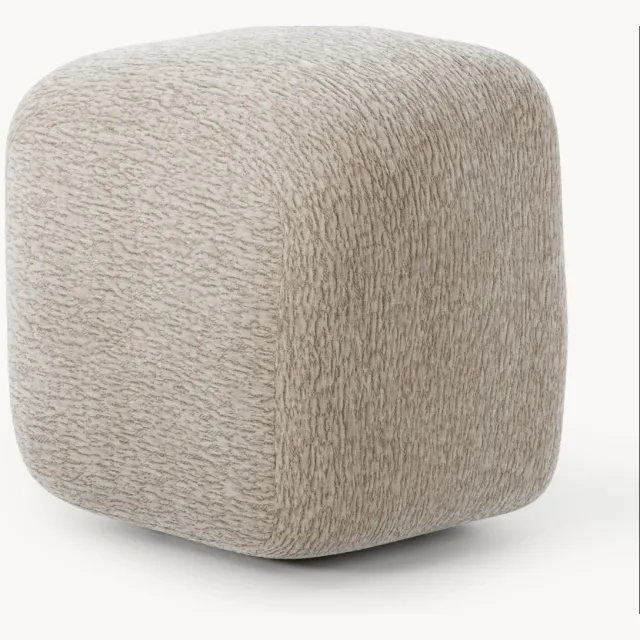 Westwing Collection Hoge poef Wolke beige