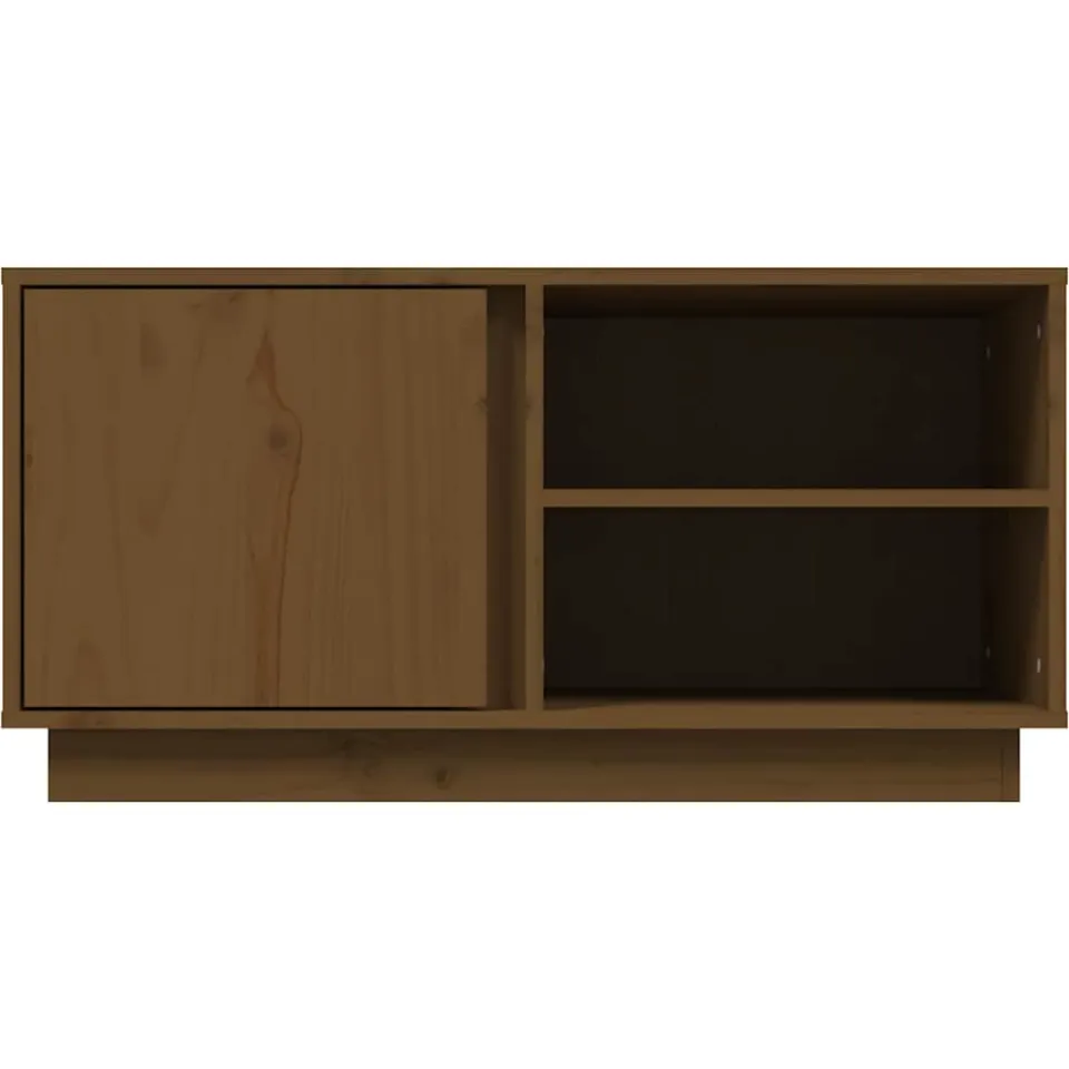 vidaXL Tv-meubel 80x35x40,5 cm massief grenenhout honingbruin bruin, foto 3