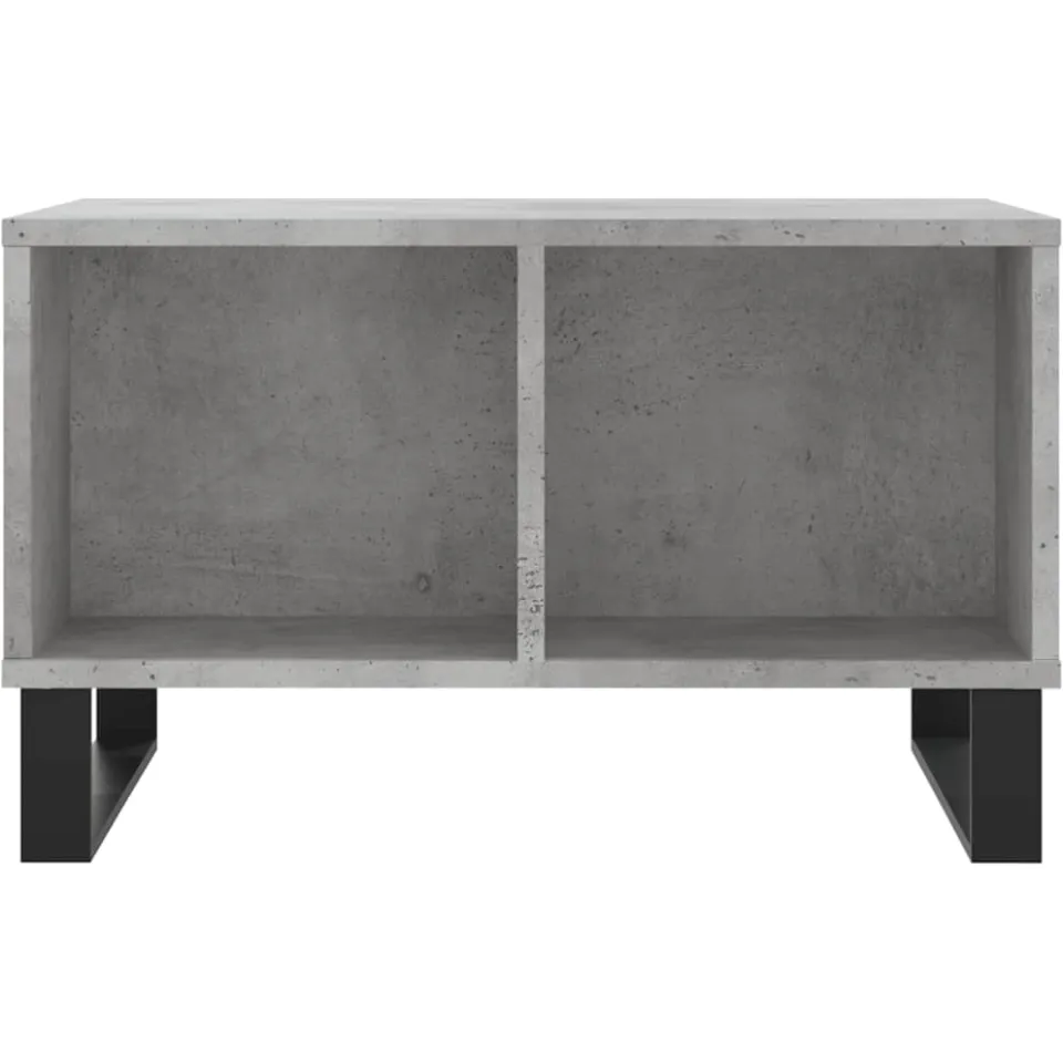 vidaXL Salontafel 60x50x36,5 cm bewerkt hout betongrijs