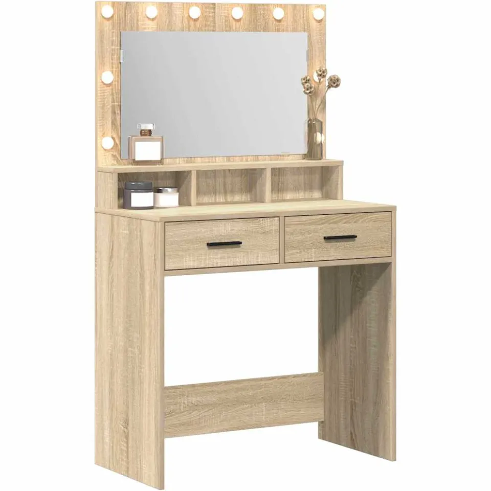 vidaXL Plafondtafel Sonoma Eiken 79 x 41 x 135 cm Bewerkt hout Bruin