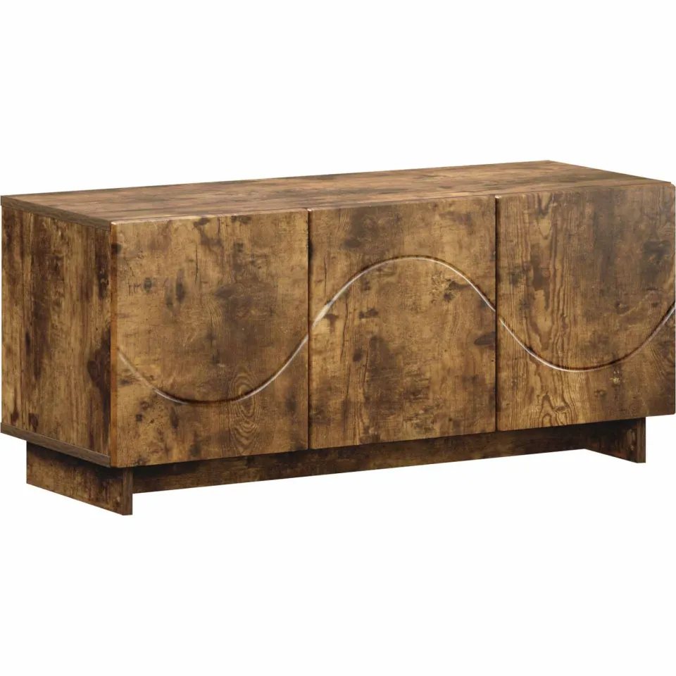vidaXL tv-meubel 90 x 34,5 x 40 cm Gerookt eiken Bewerkt hout, foto 3