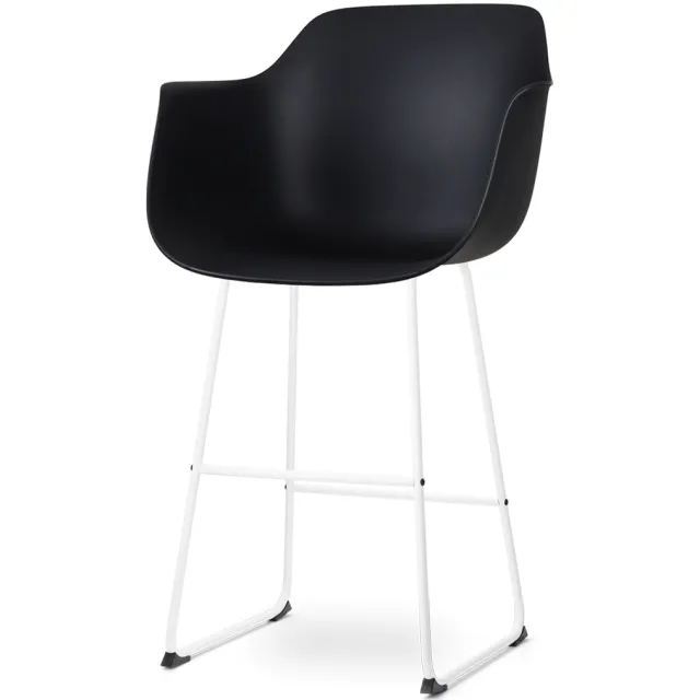 Nolon Nino-Puk barkruk zwart - wit onderstel - 75 cm, foto 2