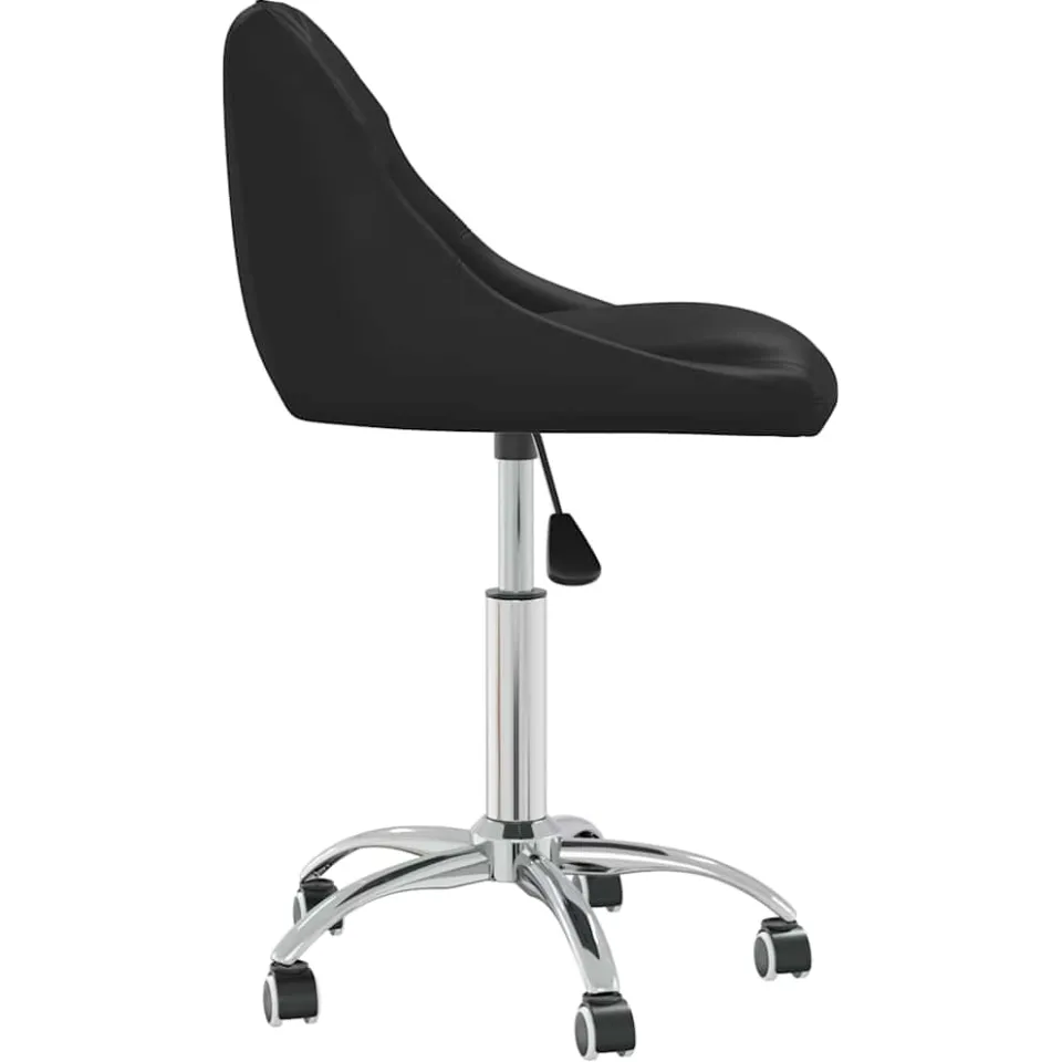 vidaXL Eetkamerstoelen draaibaar 4 st kunstleer zwart, foto 4