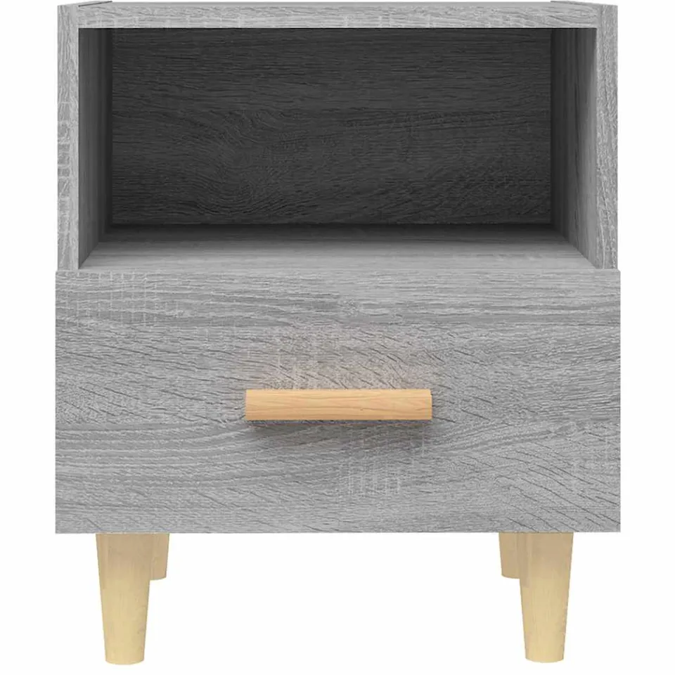 vidaXL Nachtkastjes 2 st 40x35x47 cm grijs sonoma eikenkleurig