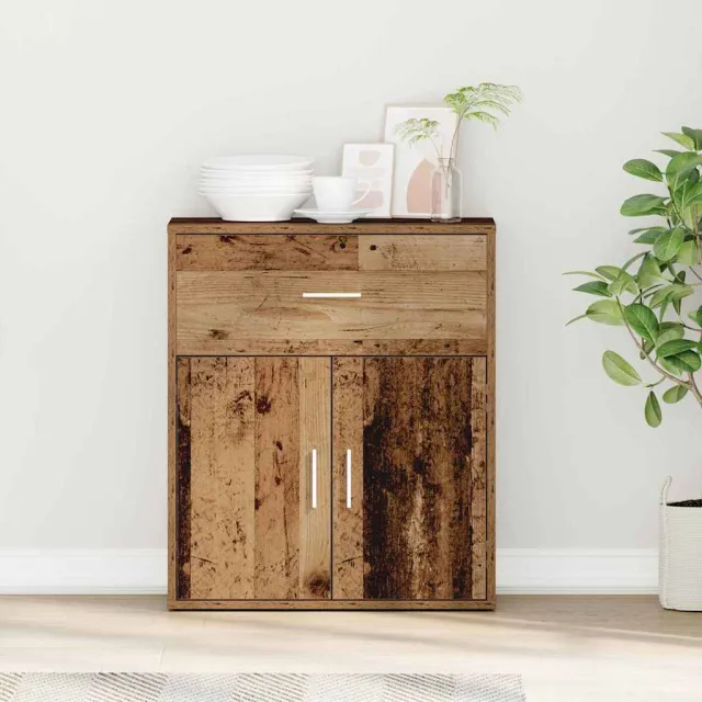 vidaXL Dressoir Oudhout 60 x 31 x 70 cm Bewerkt hout Bruin