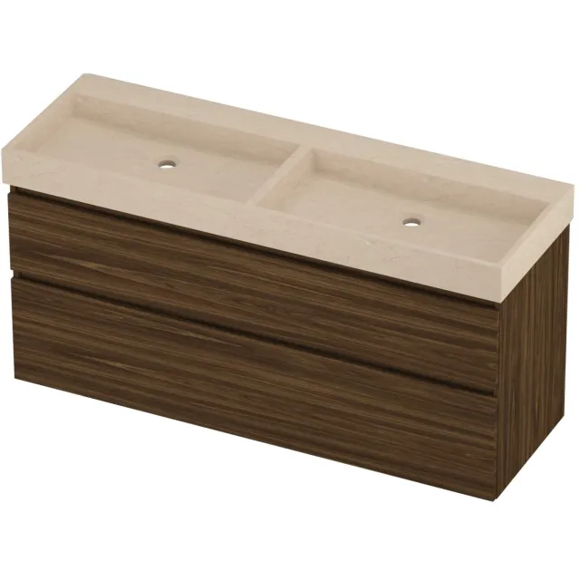 Proline Evoli Badmeubelset Hardsteen Loft 140x46x70 cm Sand Stone Cabana Oak Eiken