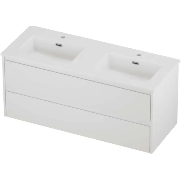 Proline Tribute Badmeubelset Porselein Elegant 2 Gaten 120x46x54 cm Glans Wit Mat Wit