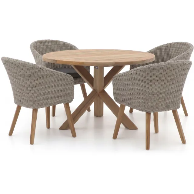 Intenso Furniture Intenso Tropea/ROUGH-Y ø120cm dining tuinset 5-delig