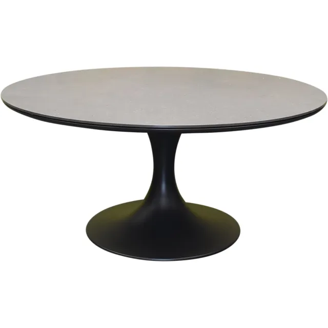 AVH-Collectie Flair dining tuintafel rond 158 cm antraciet keramiek