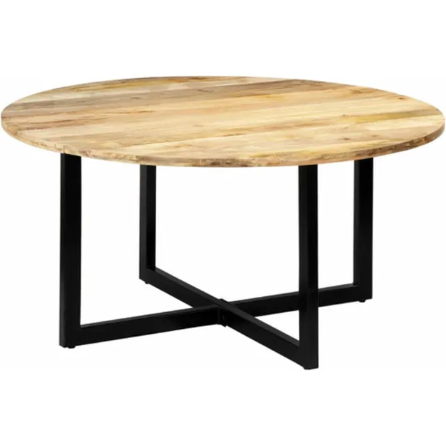 vidaXL Eettafel - 150x73 - cm - massief - mangohout Bruin